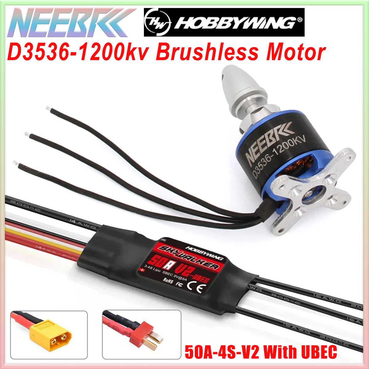 3536 1200KV Brushless Motor 2- – Drone Battery 4S recenzja i cena