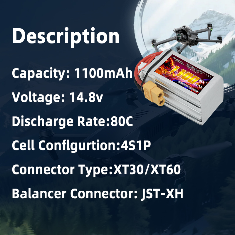 TERANTY 4S 1100mAh 80C/160C Li – Drone Battery Plate recenzja i cena