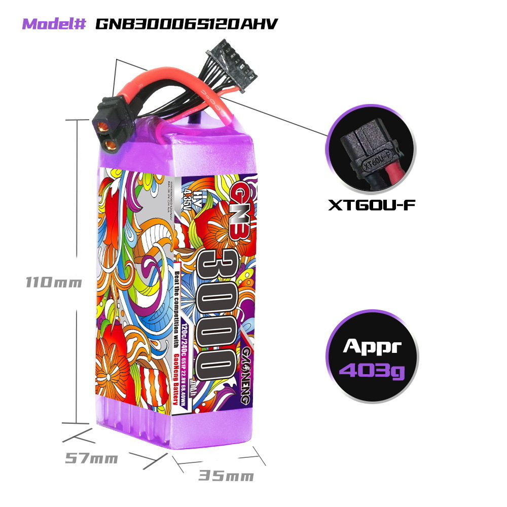 Original GNB HV 6S 22.8V 3000m – Drone Battery 6S recenzja i cena